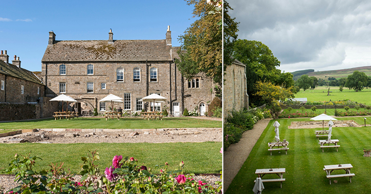 the lord crewe arms outdoor seating area Blanchland